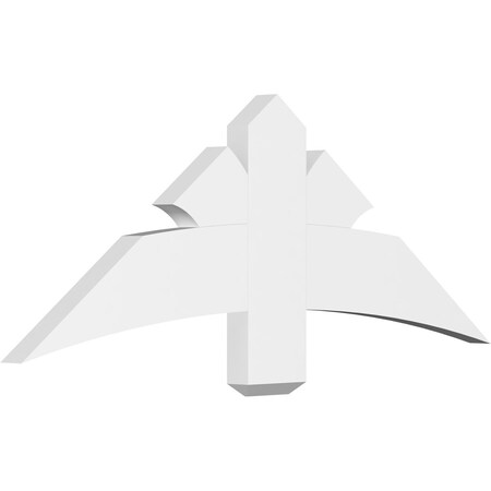 Ekena Millwork Davenport Architectural Grade PVC Gable Bracket, 48"W x 18"H x 2"D x 6"F, 9/12 Pitch GBP048X18X0206DAV00